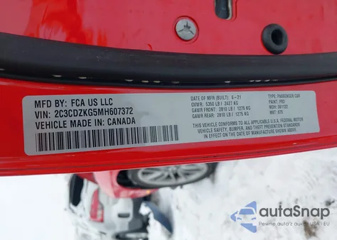 2021 Dodge Challenger Gt Awd from USA, damaged, VIN 2C3CDZKG5MH607372